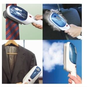 Tobi Handheld Fabric Steamer - Blue and White